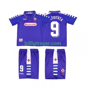 Billige Fotballdrakter ACF Fiorentina BATISTUTA 9 1999 Barn Retro Hjemmedraktsett 1998 Kortermet